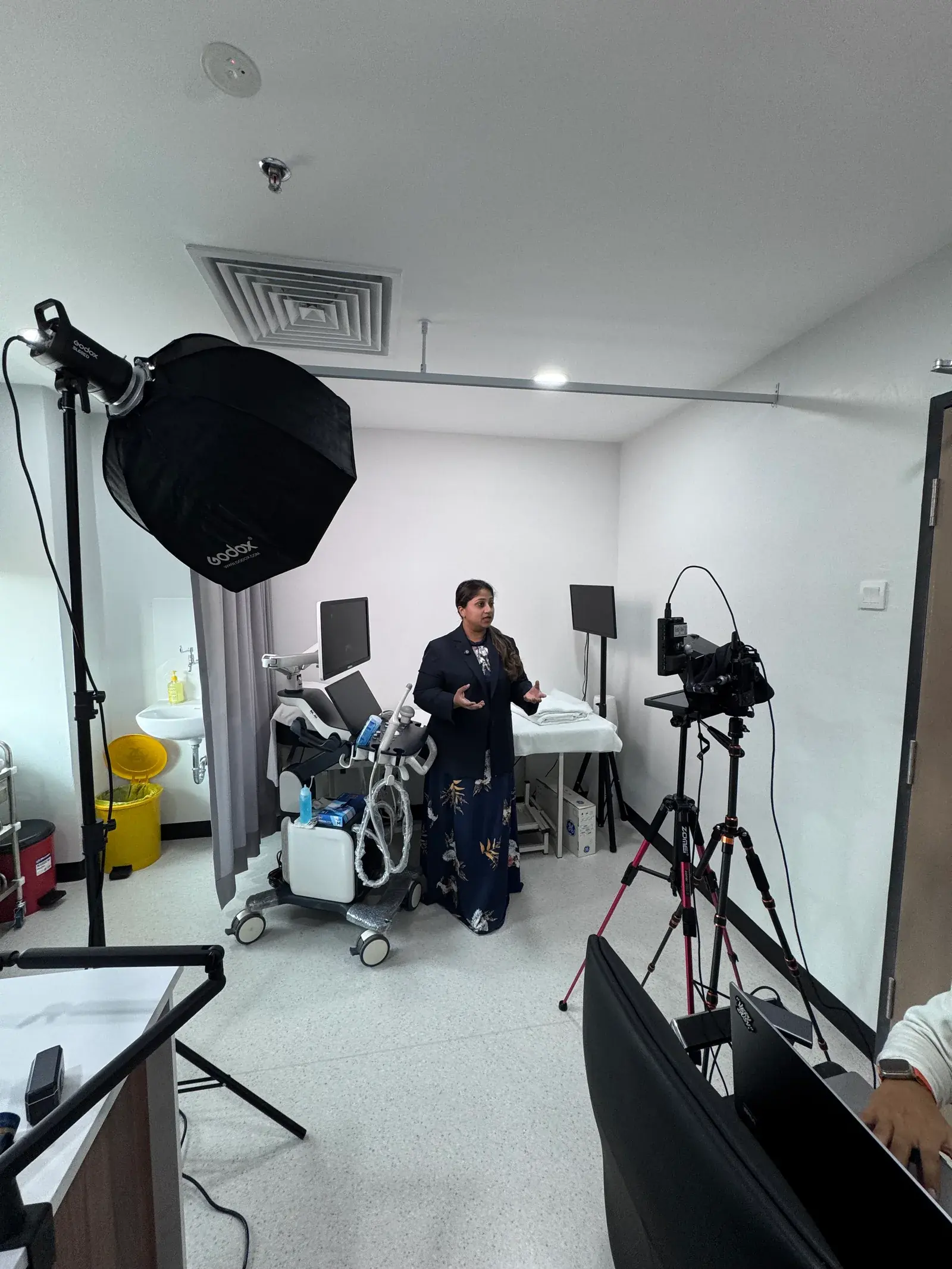 Specialist House lighting and camera setup inside a specialist clinic