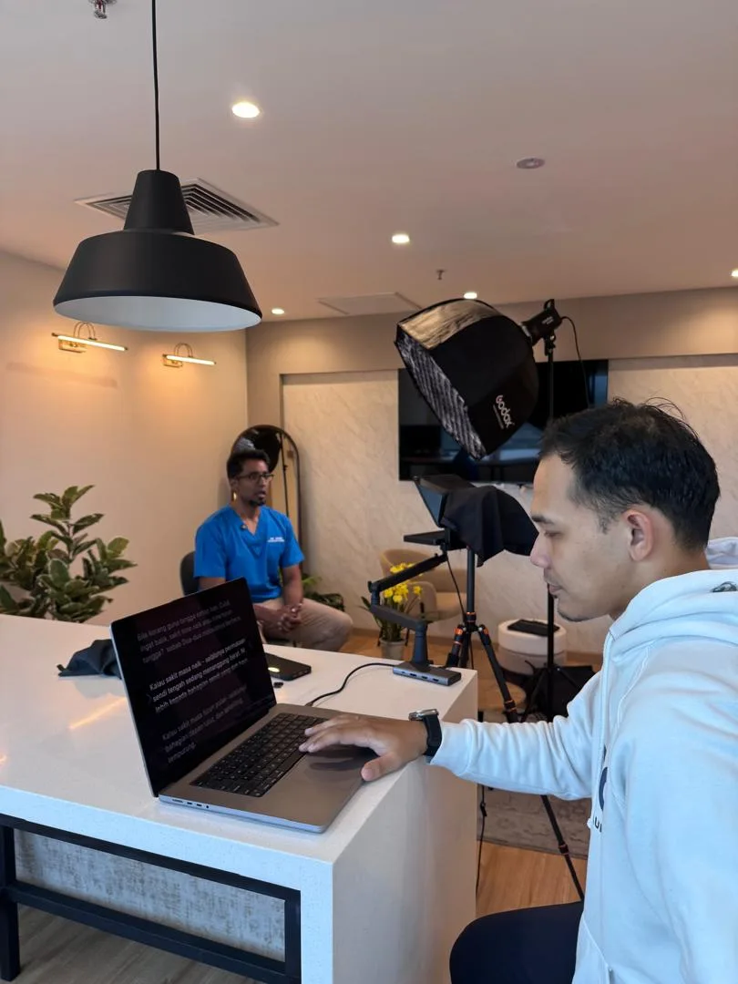 Content production shoot with Dr. Sashi Darshan